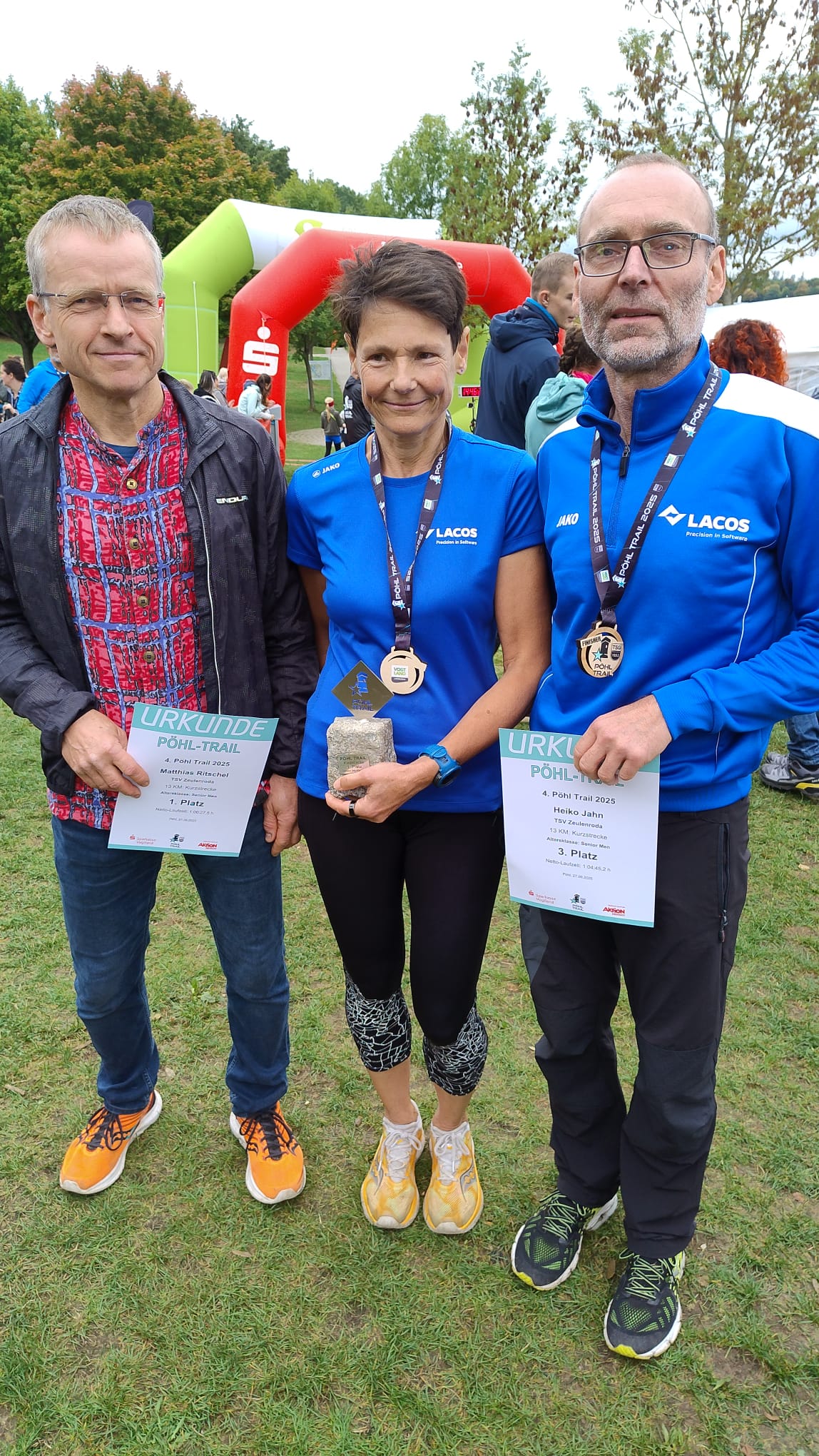 Matthias Ritschel, Andrea Matthes und Heiko Jahn erfolgreich beim Pöhl-Trail